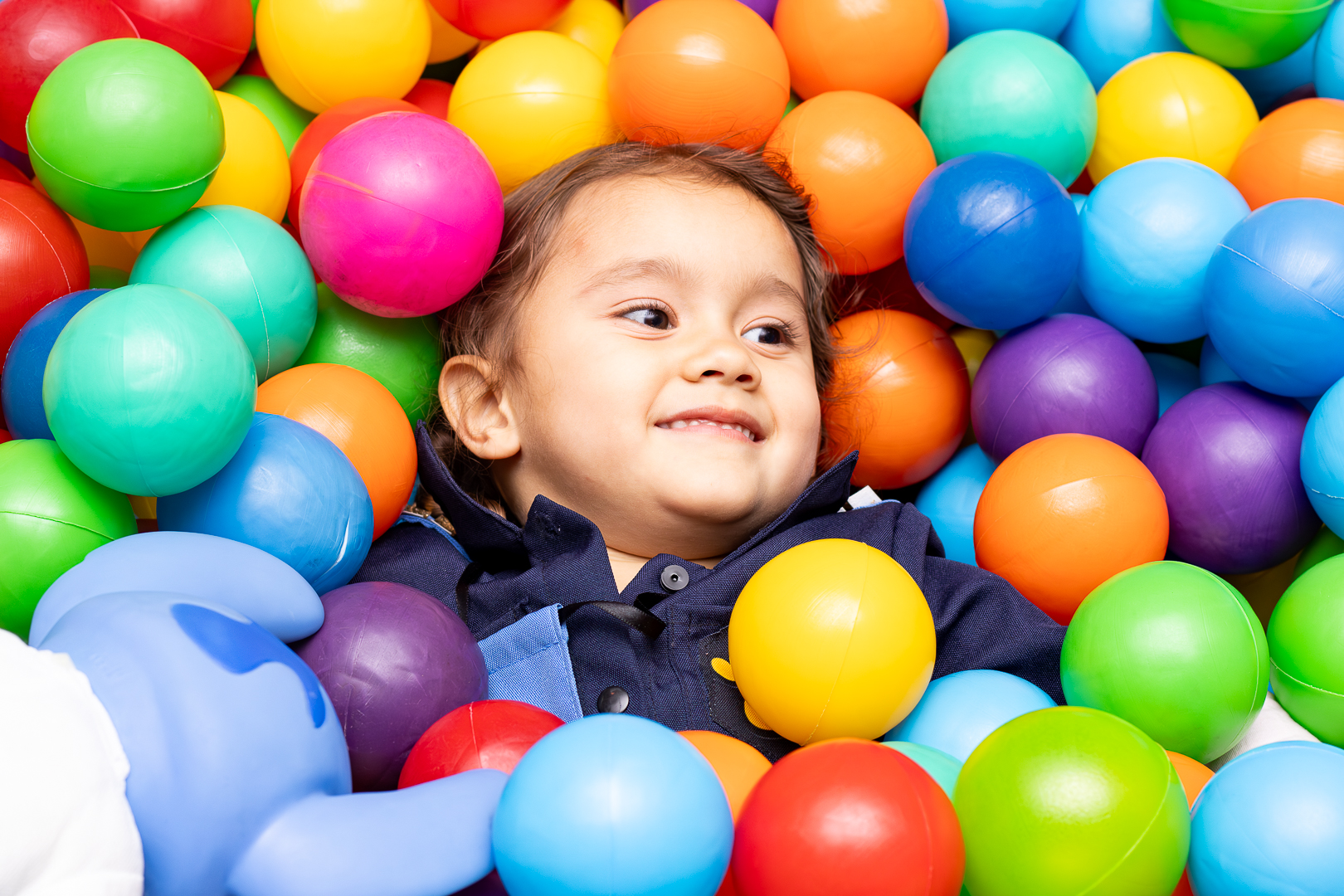 Festa infantil, piscina de bolinhas