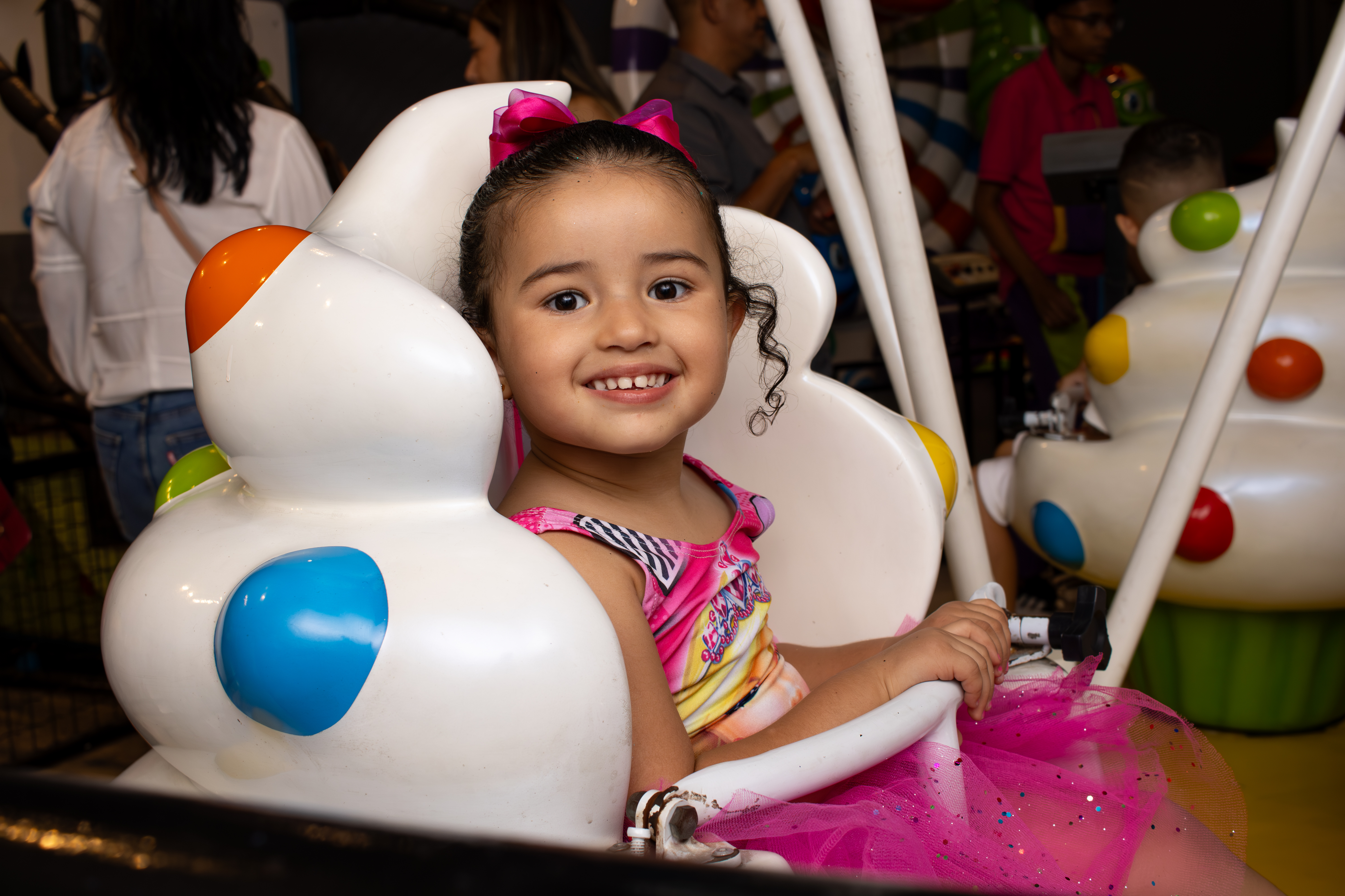 Festa infantil, brinquedo giratório